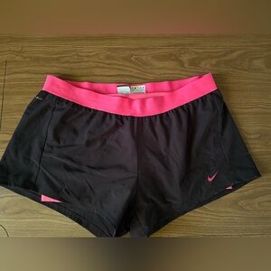 Nike Women's Athletic Shorts in Black and Pink